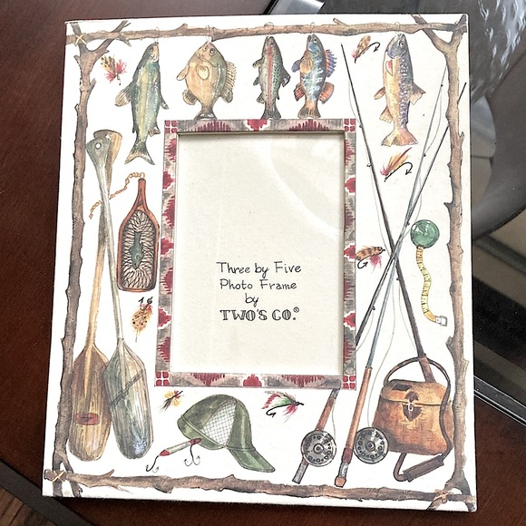 Two’s Company 3x5 Fly Fishing Picture frame Excellent Condition - Picture 6 of 10